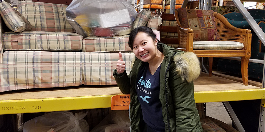 Bridging serves residents in Minnesota by offering upcycled furniture like couches and chairs